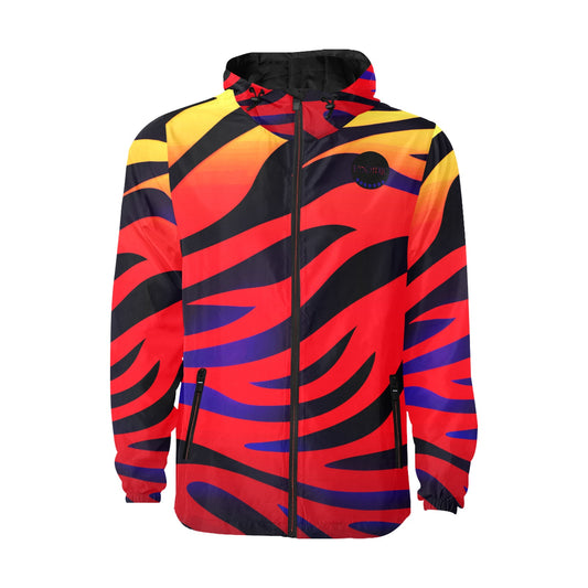 Gradient Exotic Stripes Limited Edition Men's Quilted Hooded Jacket